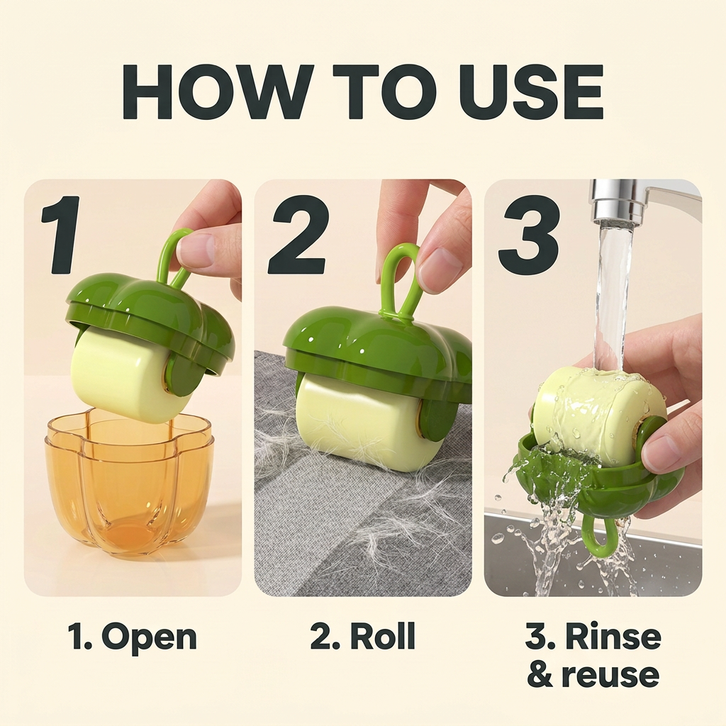 PurrfectRoll™ Reusable Pet Hair Remover – Washable, No Refills Ever